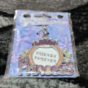 FRIENDS FOREVER PRINCESS GLITTER METAL PICTURE FRAME KEYCHAIN